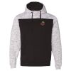Men's Mélange Fleece Colorblocked Hooded Sweatshirt Thumbnail