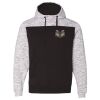 Men's Mélange Fleece Colorblocked Hooded Sweatshirt Thumbnail