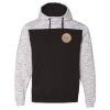 Men's Mélange Fleece Colorblocked Hooded Sweatshirt Thumbnail