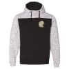 Men's Mélange Fleece Colorblocked Hooded Sweatshirt Thumbnail