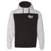 Men's Mélange Fleece Colorblocked Hooded Sweatshirt Thumbnail