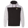 Men's Mélange Fleece Colorblocked Hooded Sweatshirt Thumbnail
