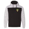 Men's Mélange Fleece Colorblocked Hooded Sweatshirt Thumbnail