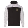 Men's Mélange Fleece Colorblocked Hooded Sweatshirt Thumbnail