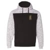 Men's Mélange Fleece Colorblocked Hooded Sweatshirt Thumbnail