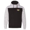 Men's Mélange Fleece Colorblocked Hooded Sweatshirt Thumbnail