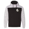 Men's Mélange Fleece Colorblocked Hooded Sweatshirt Thumbnail