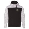 Men's Mélange Fleece Colorblocked Hooded Sweatshirt Thumbnail