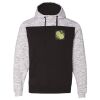 Men's Mélange Fleece Colorblocked Hooded Sweatshirt Thumbnail