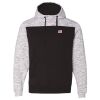 Men's Mélange Fleece Colorblocked Hooded Sweatshirt Thumbnail