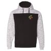 Men's Mélange Fleece Colorblocked Hooded Sweatshirt Thumbnail