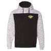 Men's Mélange Fleece Colorblocked Hooded Sweatshirt Thumbnail