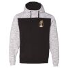 Men's Mélange Fleece Colorblocked Hooded Sweatshirt Thumbnail