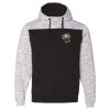 Men's Mélange Fleece Colorblocked Hooded Sweatshirt Thumbnail
