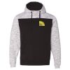 Men's Mélange Fleece Colorblocked Hooded Sweatshirt Thumbnail