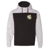 Men's Mélange Fleece Colorblocked Hooded Sweatshirt Thumbnail