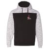 Men's Mélange Fleece Colorblocked Hooded Sweatshirt Thumbnail