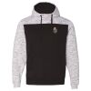 Men's Mélange Fleece Colorblocked Hooded Sweatshirt Thumbnail