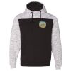 Men's Mélange Fleece Colorblocked Hooded Sweatshirt Thumbnail