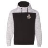 Men's Mélange Fleece Colorblocked Hooded Sweatshirt Thumbnail