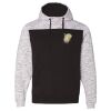 Men's Mélange Fleece Colorblocked Hooded Sweatshirt Thumbnail