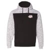 Men's Mélange Fleece Colorblocked Hooded Sweatshirt Thumbnail