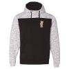 Men's Mélange Fleece Colorblocked Hooded Sweatshirt Thumbnail