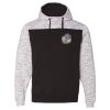 Men's Mélange Fleece Colorblocked Hooded Sweatshirt Thumbnail