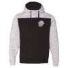 Men's Mélange Fleece Colorblocked Hooded Sweatshirt Thumbnail