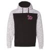 Men's Mélange Fleece Colorblocked Hooded Sweatshirt Thumbnail