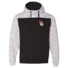 Men's Mélange Fleece Colorblocked Hooded Sweatshirt Thumbnail