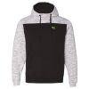 Men's Mélange Fleece Colorblocked Hooded Sweatshirt Thumbnail