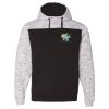 Men's Mélange Fleece Colorblocked Hooded Sweatshirt Thumbnail