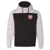 Men's Mélange Fleece Colorblocked Hooded Sweatshirt Thumbnail