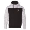 Men's Mélange Fleece Colorblocked Hooded Sweatshirt Thumbnail