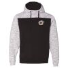 Men's Mélange Fleece Colorblocked Hooded Sweatshirt Thumbnail