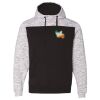 Men's Mélange Fleece Colorblocked Hooded Sweatshirt Thumbnail