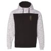 Men's Mélange Fleece Colorblocked Hooded Sweatshirt Thumbnail