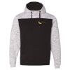 Men's Mélange Fleece Colorblocked Hooded Sweatshirt Thumbnail