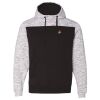 Men's Mélange Fleece Colorblocked Hooded Sweatshirt Thumbnail