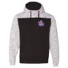 Men's Mélange Fleece Colorblocked Hooded Sweatshirt Thumbnail