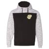 Men's Mélange Fleece Colorblocked Hooded Sweatshirt Thumbnail