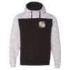 Men's Mélange Fleece Colorblocked Hooded Sweatshirt Thumbnail