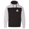 Men's Mélange Fleece Colorblocked Hooded Sweatshirt Thumbnail