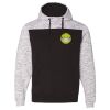 Men's Mélange Fleece Colorblocked Hooded Sweatshirt Thumbnail