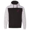 Men's Mélange Fleece Colorblocked Hooded Sweatshirt Thumbnail