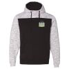 Men's Mélange Fleece Colorblocked Hooded Sweatshirt Thumbnail