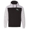 Men's Mélange Fleece Colorblocked Hooded Sweatshirt Thumbnail