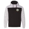 Men's Mélange Fleece Colorblocked Hooded Sweatshirt Thumbnail