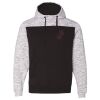 Men's Mélange Fleece Colorblocked Hooded Sweatshirt Thumbnail